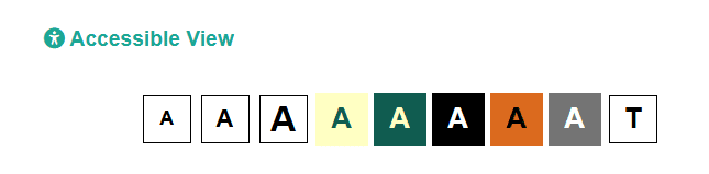 Seven squares with the letter A in different colours, followed by one square with the letter T.